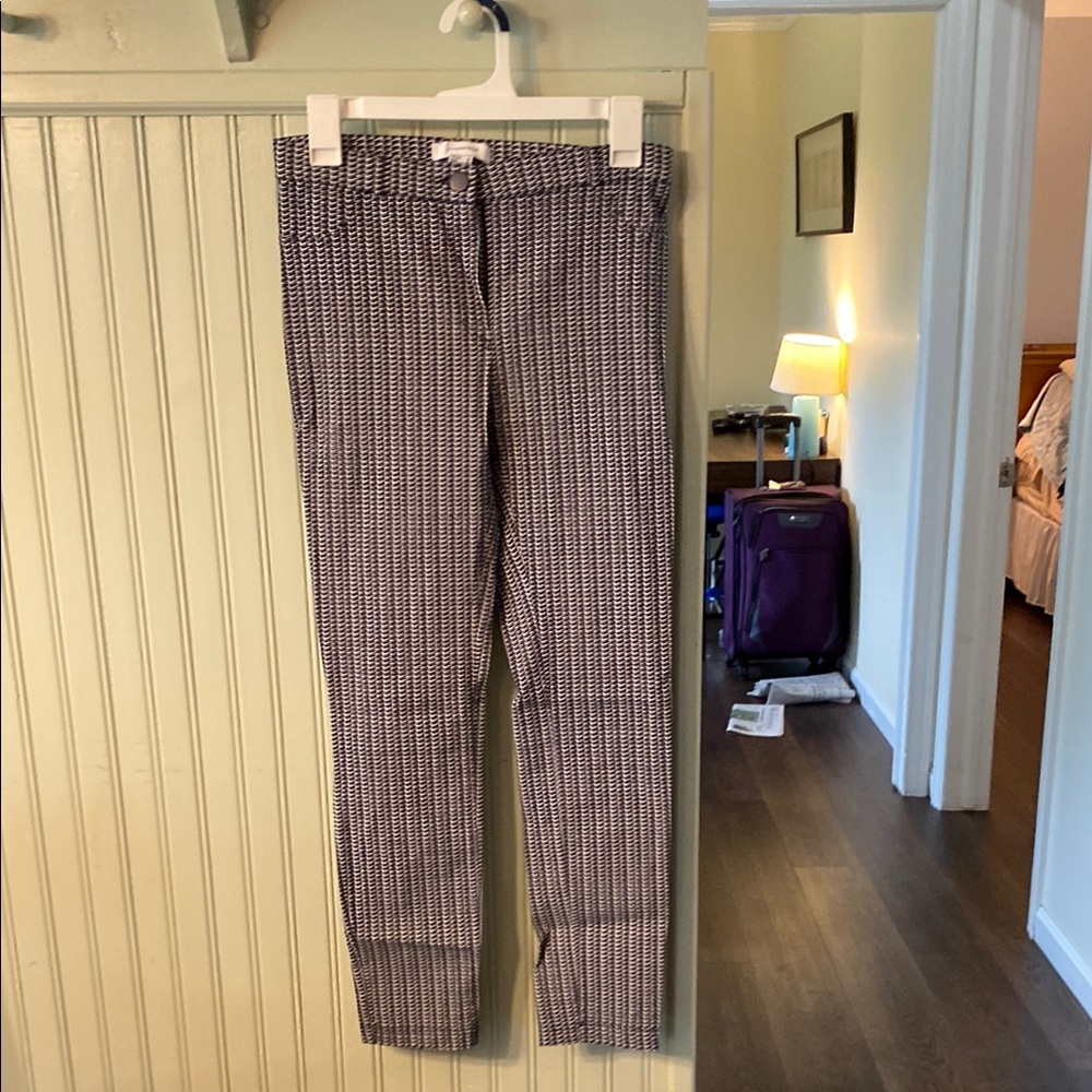 Navy and White Checkered Pants